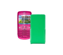 Купить - чехол для смартфона  Чехол-флип из экокожи для телефона Nokia C3 Зеленый