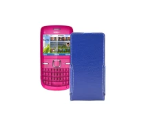 Купить - чехол для смартфона  Чехол-флип из экокожи для телефона Nokia C3 Синий
