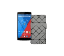 Купить - чехол для смартфона  Чехол-книга из экокожи для телефона OnePlus One Серый ромб