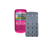 Купить - чехол для смартфона  Чехол-флип из экокожи для телефона Nokia C3 Серый ромб