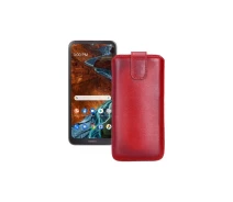 Купить - чехол для смартфона  Вытяжка из экокожи для телефона Nokia G300 Красный