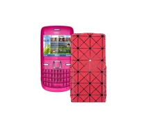 Купить - чехол для смартфона  Чехол-флип из экокожи для телефона Nokia C3 Красный ромб
