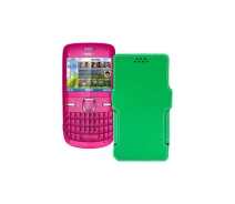 Купить - чехол для смартфона  Чехол-книга из экокожи для телефона Nokia C3 Зеленый