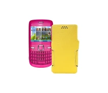 Купить - чехол для смартфона  Чехол-книга из экокожи для телефона Nokia C3 Желтый