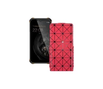 Купить - чехол для смартфона  Чехол-флип из экокожи для телефона Oukitel WP15 Красный ромб