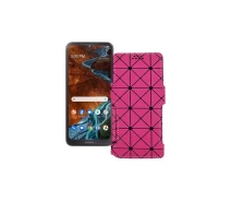 Купить - чехол для смартфона  Чехол-книга из экокожи для телефона Nokia G300 Розовый ромб
