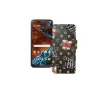 Купить - чехол для смартфона  Чехол-книга из экокожи для телефона Nokia G300 Луи-Витон-коричневый