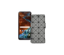 Купить - чехол для смартфона  Чехол-книга из экокожи для телефона Nokia G300 Серый ромб