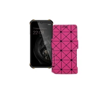 Купить - чехол для смартфона  Чехол-книга из экокожи для телефона Oukitel WP15 Розовый ромб