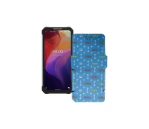 Купить - чехол для смартфона  Чехол-книга из экокожи для телефона Oukitel WP17 Фэшн голубой