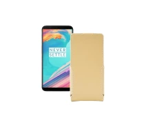 Купить - чехол для смартфона  Чехол-флип из экокожи для телефона OnePlus 5T Бежевый