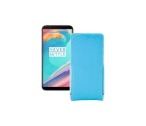 Купить - чехол для смартфона  Чехол-флип из экокожи для телефона OnePlus 5T Голубой