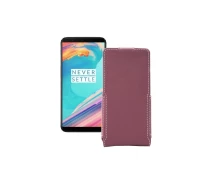 Купить - чехол для смартфона  Чехол-флип из экокожи для телефона OnePlus 5T Бордовый