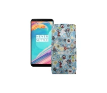 Купить - чехол для смартфона  Чехол-флип из экокожи для телефона OnePlus 5T Круги-цветные