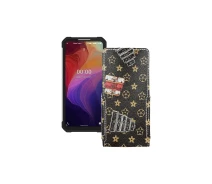 Купить - чехол для смартфона  Чехол-флип из экокожи для телефона Oukitel WP17 Луи-Витон-коричневый