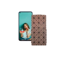 Купить - чехол для смартфона  Чехол-флип из экокожи для телефона Oukitel C21 2020 Коричневый ромб
