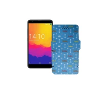 Купить - чехол для смартфона  Чехол-книга из экокожи для телефона Prestigio Muze J5 PSP5524 Фэшн голубой