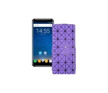 Купить - чехол для смартфона  Чехол-флип из экокожи для телефона Oukitel K5000 Фиолетовый ромб