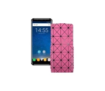 Купить - чехол для смартфона  Чехол-флип из экокожи для телефона Oukitel K5000 Розовый ромб