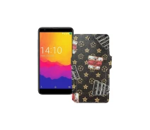 Купить - чехол для смартфона  Чехол-книга из экокожи для телефона Prestigio Muze J5 PSP5524 Луи-Витон-коричневый