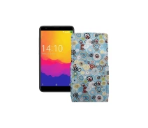 Купить - чехол для смартфона  Чехол-флип из экокожи для телефона Prestigio Muze J5 PSP5524 Круги-цветные