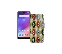 Купить - чехол для смартфона  Чехол-книга из экокожи для телефона Prestigio S Max 7610 Dual Slim Камни-цветные