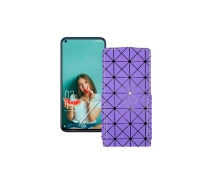 Купить - чехол для смартфона  Чехол-флип из экокожи для телефона Oukitel C21 2020 Фиолетовый ромб