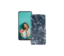Купить - чехол для смартфона  Чехол-флип из экокожи для телефона Oukitel C21 2020 Хаки-синий