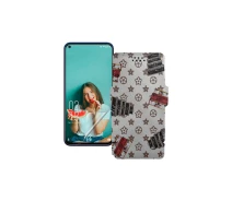 Купить - чехол для смартфона  Чехол-книга из экокожи для телефона Oukitel C21 2020 Луи-Витон-белый