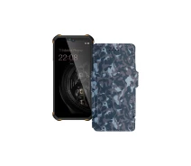 Купить - чехол для смартфона  Чехол-книга из экокожи для телефона Oukitel WP15 Хаки-синий