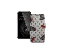 Купить - чехол для смартфона  Чехол-книга из экокожи для телефона Oukitel WP15 Луи-Витон-белый