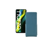 Купить - чехол для смартфона  Чехол-флип из экокожи для телефона Realme Narzo Тм. Бирюзовый