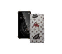 Купить - чехол для смартфона  Чехол-флип из экокожи для телефона Oukitel WP15 Луи-Витон-белый