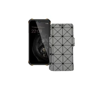 Купить - чехол для смартфона  Чехол-книга из экокожи для телефона Oukitel WP15 Серый ромб