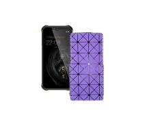 Купить - чехол для смартфона  Чехол-флип из экокожи для телефона Oukitel WP15 Фиолетовый ромб
