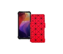 Купить - чехол для смартфона  Чехол-книга из экокожи для телефона Oukitel WP17 Красный ромб