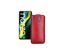 Купить - чехол для смартфона  Вытяжка из экокожи для телефона Realme Narzo 50 Красный