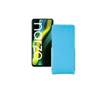 Купить - чехол для смартфона  Чехол-флип из экокожи для телефона Realme Narzo 50 Голубой