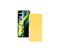 Купить - чехол для смартфона  Чехол-флип из экокожи для телефона Realme Narzo 50 Желтый