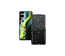 Купить - чехол для смартфона  Чехол-флип из экокожи для телефона Realme Narzo 50 Фэшн черный