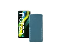 Купить - чехол для смартфона  Чехол-флип из экокожи для телефона Realme Narzo 50 Тм. Бирюзовый