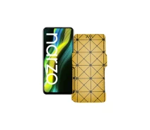 Купить - чехол для смартфона  Чехол-книга из экокожи для телефона Realme Narzo 50 Золотой ромб