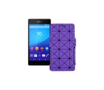 Купить - чехол для смартфона  Чехол-книга из экокожи для телефона Sony Xperia Z3 Plus E6553 Фиолетовый ромб