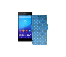 Купить - чехол для смартфона  Чехол-книга из экокожи для телефона Sony Xperia Z3 Plus E6553 Фэшн голубой