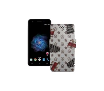 Купить - чехол для смартфона  Чехол-книга из экокожи для телефона S-Tell P771 Луи-Витон-белый