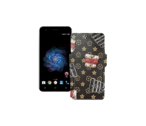 Купить - чехол для смартфона  Чехол-книга из экокожи для телефона S-Tell P771 Луи-Витон-коричневый