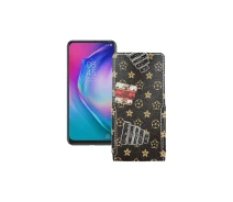 Купить - чехол для смартфона  Чехол-флип из экокожи для телефона Tecno Camon 15 Premier Луи-Витон-коричневый