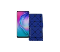 Купить - чехол для смартфона  Чехол-книга из экокожи для телефона Tecno Camon 15 Premier Синий ромб