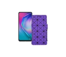 Купить - чехол для смартфона  Чехол-книга из экокожи для телефона Tecno Camon 15 Premier Фиолетовый ромб