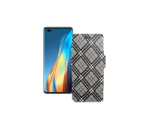 Купить - чехол для смартфона  Чехол-книга из экокожи для телефона Tecno Phantom X Клеточки